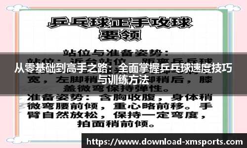 从零基础到高手之路：全面掌握乒乓球速度技巧与训练方法